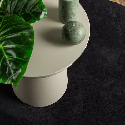 Musta matto huarte Jelimir Ø 160cm (lyhytnukkainen ja pestävä)