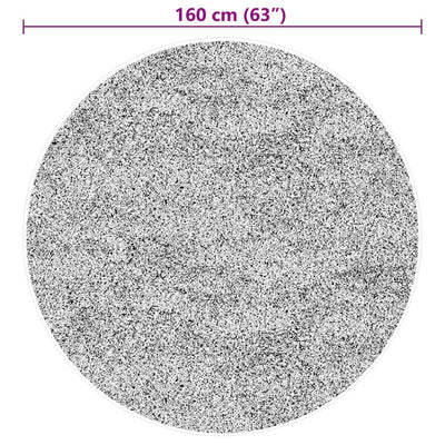 Musta matto huarte Jelimir Ø 160cm (lyhytnukkainen ja pestävä)