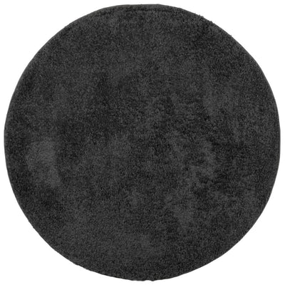 Pörrömatto korkeanukkainen moderni antrasiitti Mg Ø 80cm