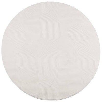 Matto IZA lyhytnukkainen Skandinaavinen Ø 80 cm kerma
