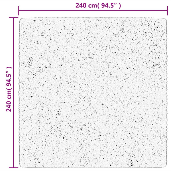 Matto OVIEDO lyhytnukkainen antrasiitti 240x240 cm