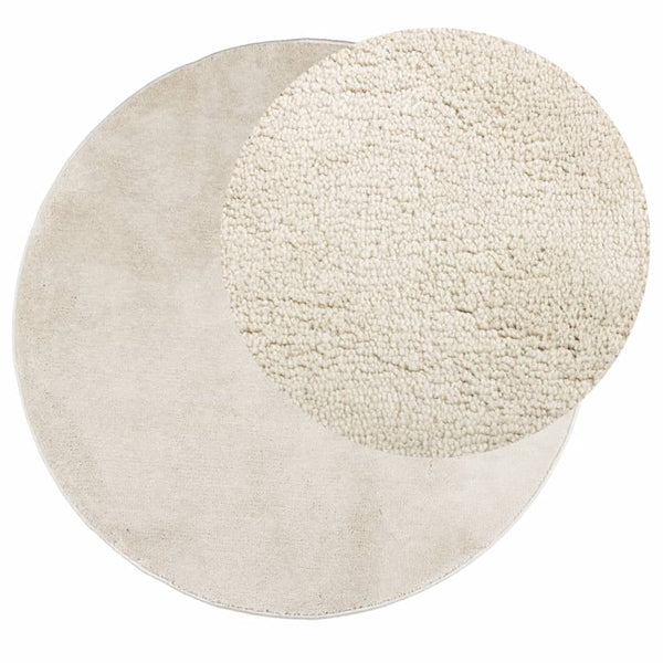 Matto OVIEDO lyhytnukkainen beige Ø 160 cm
