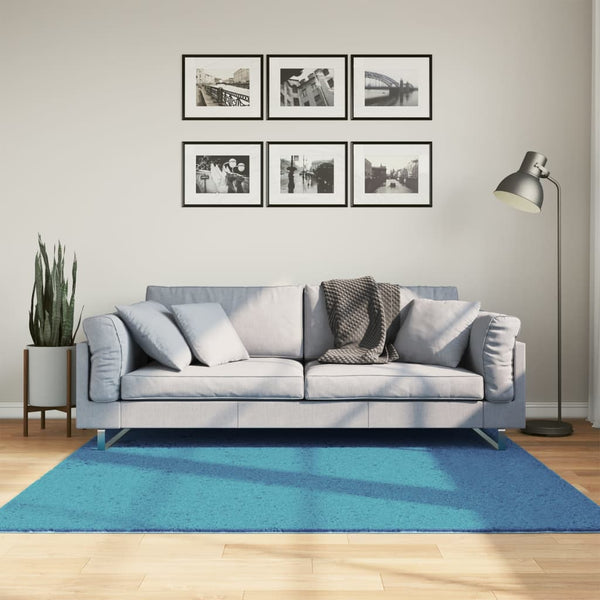 Matto OVIEDO lyhytnukkainen turkoosi 160x160 cm