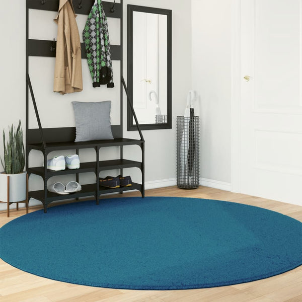 Matto OVIEDO lyhytnukkainen turkoosi Ø 200 cm