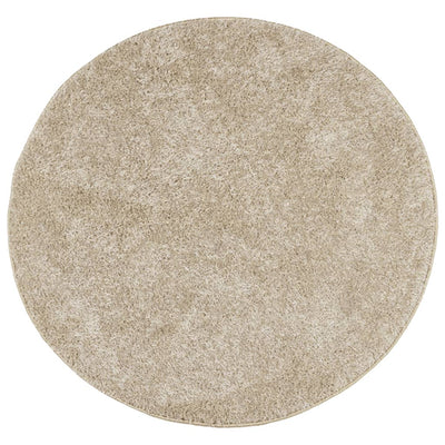 Matto ISTAN korkeanukkainen kiiltävä beige Ø 80 cm