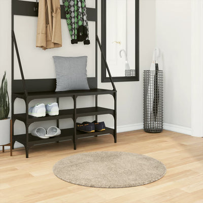 Beige matto istan korkeanukkainen Inhan Ø 80cm