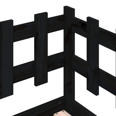 Musta sohvasänky Iuvenale 90x200cm (mänty)