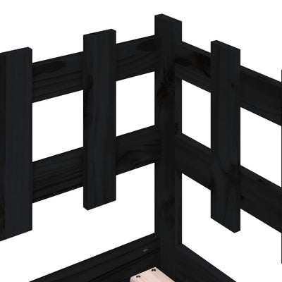 Musta sohvasänky Iuvenale 90x190cm (mänty)