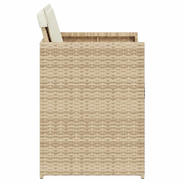 Puutarhatuolit tyynyillä 4 kpl beige polyrottinki