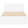 Valkoinen sängynrunko päädyllä Dariu 100x200cm (puinen)