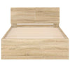 Sonoma-tammi sängynrunko päädyllä Dariu 100x200cm (puinen)