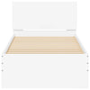 Valkoinen sängynrunko päädyllä Dariu 75x190cm (puinen)