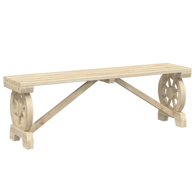 Puutarhapenkki 115 cm täysi kuusi