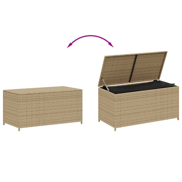 Beige puutarhan säilytyslaatikko Dulcineia 190 l (polyrottinki)