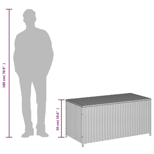 Beige puutarhan säilytyslaatikko Dulcineia 190 l (polyrottinki)