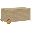 Beige puutarhan säilytyslaatikko Dulcineia 190 l (pyörillä polyrottinki)