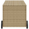 Beige puutarhan säilytyslaatikko Dulcineia 190 l (pyörillä polyrottinki)