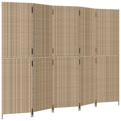 Tilanjakaja 5 paneelia beige polyrottinki
