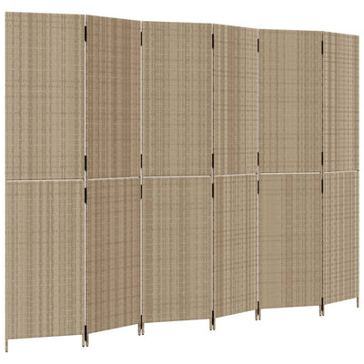 Tilanjakaja 6 paneelia beige polyrottinki