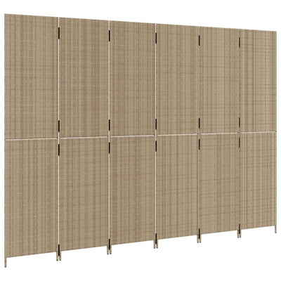 Tilanjakaja 6 paneelia beige polyrottinki