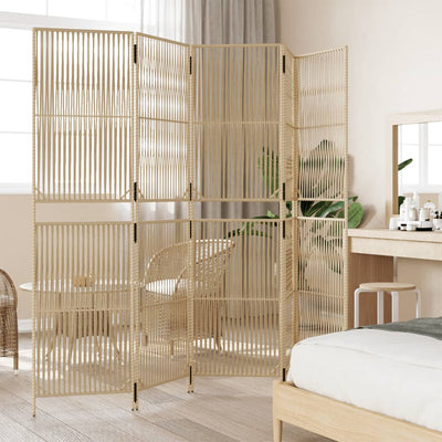 Tilanjakaja 5 paneelia beige polyrottinki