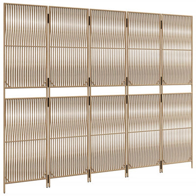 Tilanjakaja 5 paneelia beige polyrottinki
