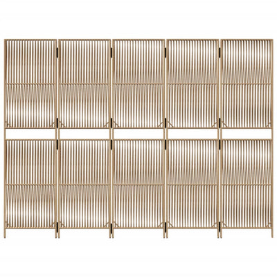 Tilanjakaja 5 paneelia beige polyrottinki