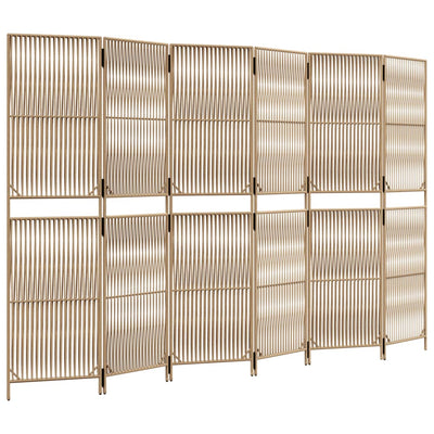 Tilanjakaja 6 paneelia beige polyrottinki