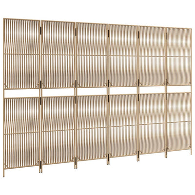 Tilanjakaja 6 paneelia beige polyrottinki