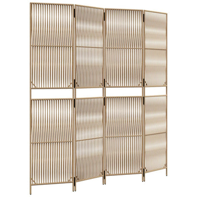 Tilanjakaja 4 paneelia beige polyrottinki