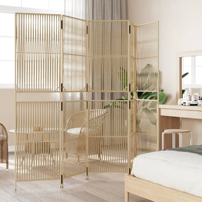 Tilanjakaja 5 paneelia beige polyrottinki