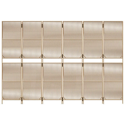 Tilanjakaja 6 paneelia beige polyrottinki