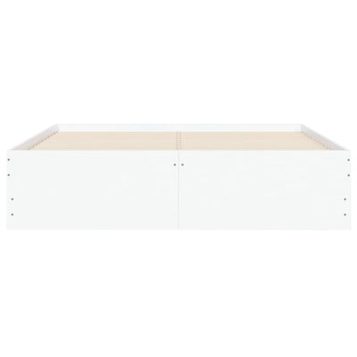 Valkoinen sängynrunko laatikoilla Reo 120x200cm (puinen)