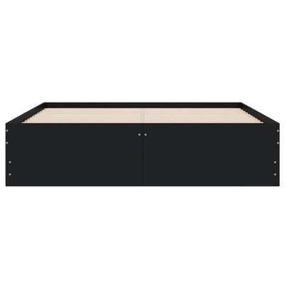 Musta sängynrunko laatikoilla Reo 120x200cm (puinen)