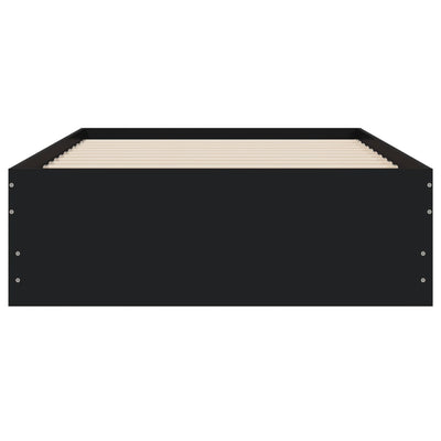 Musta sängynrunko laatikoilla Reo 100x200cm (puinen)