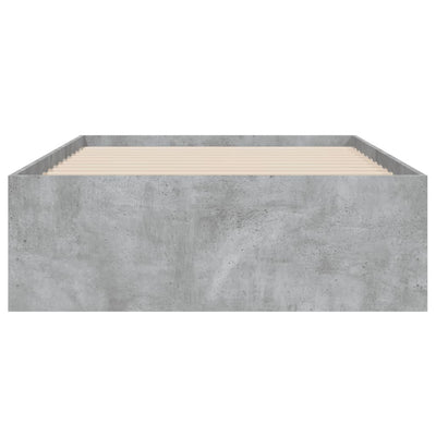 Sängynrunko laatikoilla betoninharmaa 90x200 cm tekninen puu