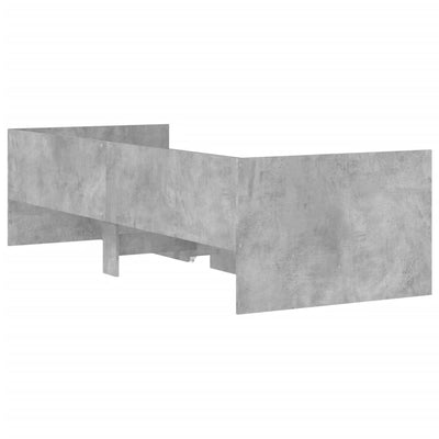 Sängynrunko laatikoilla betoninharmaa 100x200 cm