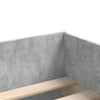 Sängynrunko laatikoilla betoninharmaa 100x200 cm