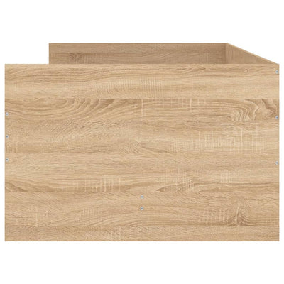 Sängynrunko laatikoilla Sonoma-tammi 90x200 cm