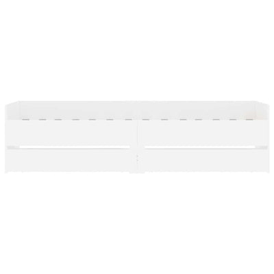 Valkoinen sängynrunko laatikoilla Bartalan 75x190cm (small single)