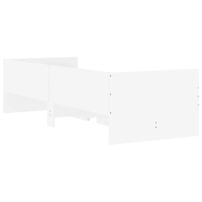 Valkoinen sängynrunko laatikoilla Bartalan 75x190cm (small single)