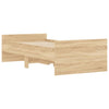 Sonoma-tammi sängynrunko laatikoilla Geczi 90x190cm
