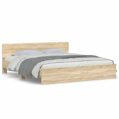 Sonoma-tammi sängynrunko päädyllä Dariu 180x200cm