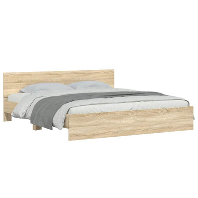 Sonoma-tammi sängynrunko päädyllä Dariu 180x200cm