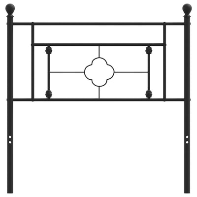 Metallinen sängynpääty musta 100 cm