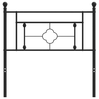 Musta metallinen sängynpääty Vinu 100cm
