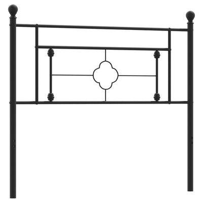 Metallinen sängynpääty musta 107 cm