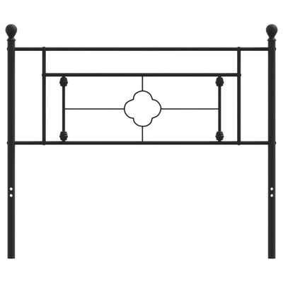 Metallinen sängynpääty musta 107 cm