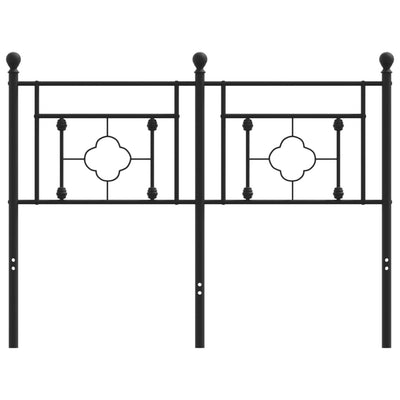 Musta metallinen sängynpääty Vinu 120cm