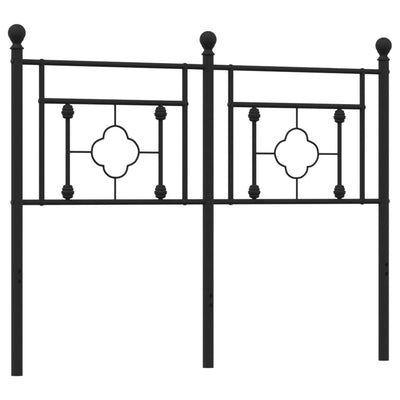 Metallinen sängynpääty musta 120 cm